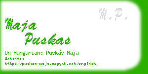maja puskas business card