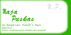 maja puskas business card